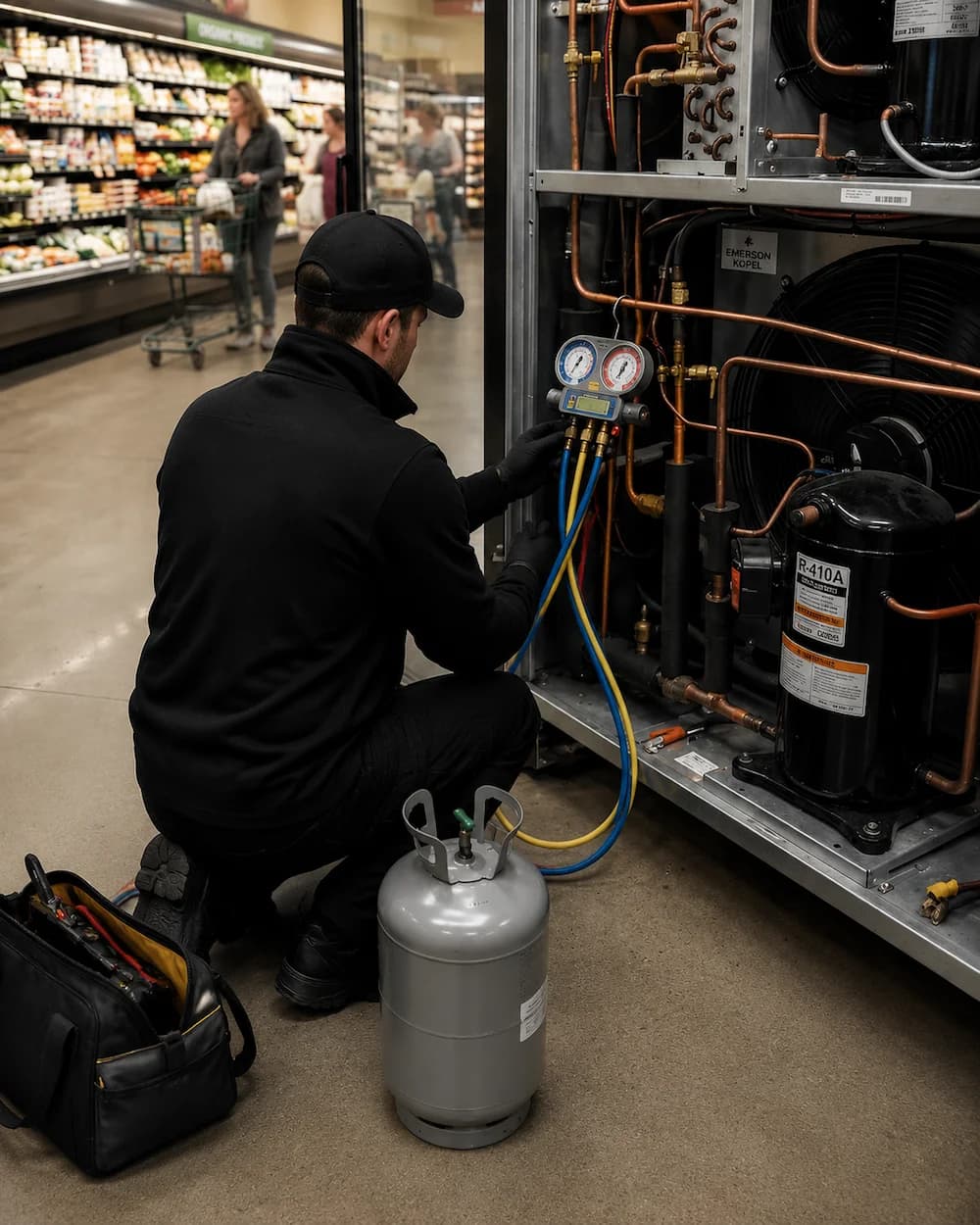 Commercial walk-in freezer diagnostics and repair for low-temperature storage.